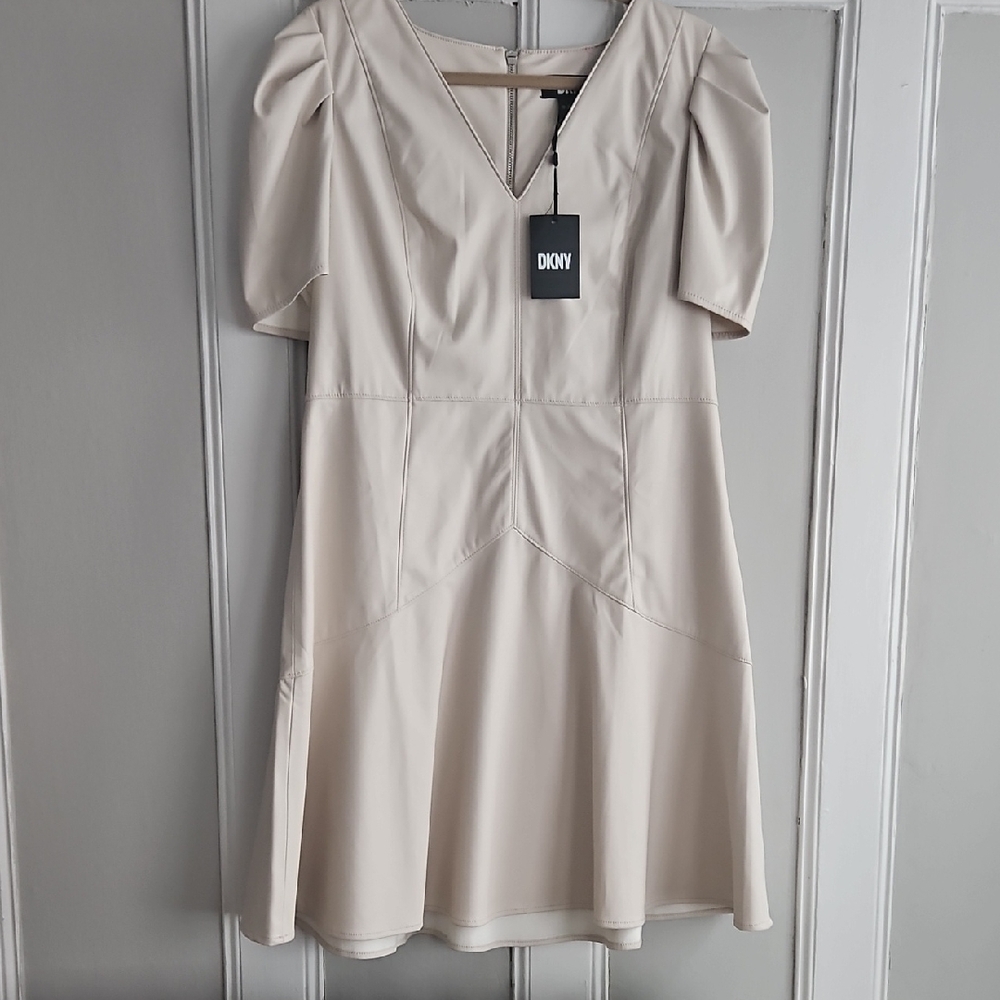 DKNY Mini Dress in Soft Cream